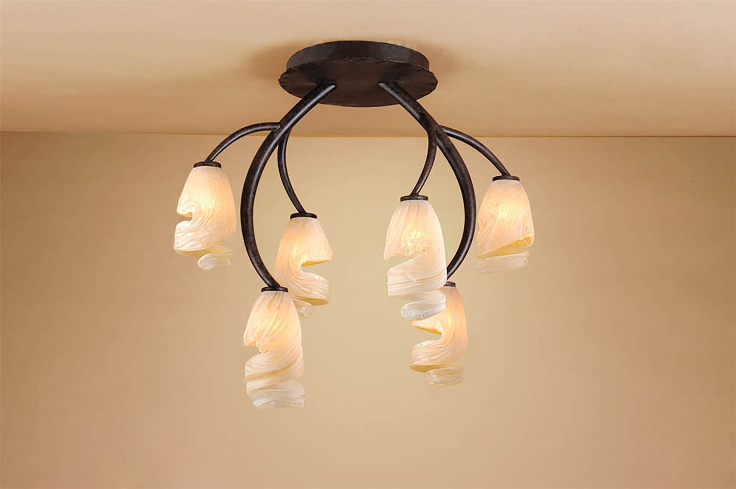 Mantra Forest 46cm Ceililng 6 Light G9, Brown/Black Oxide