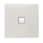 Trendi Switch 1 Gang RJ45 Cat 6 Modern Designer PC Ethernet Socket in Ice White