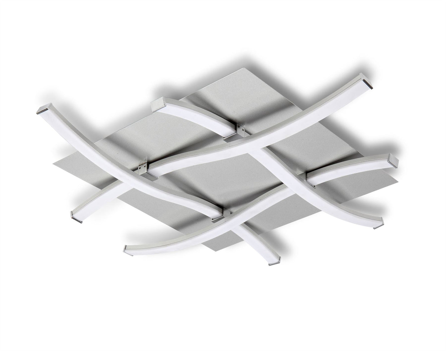 Mantra M4999 Nur Square Ceiling 34W LED 3000K, 2600lm, Dimmable Silver/Frosted Acrylic/Polished Chrome, 3yrs Warranty - M4999 Ceiling