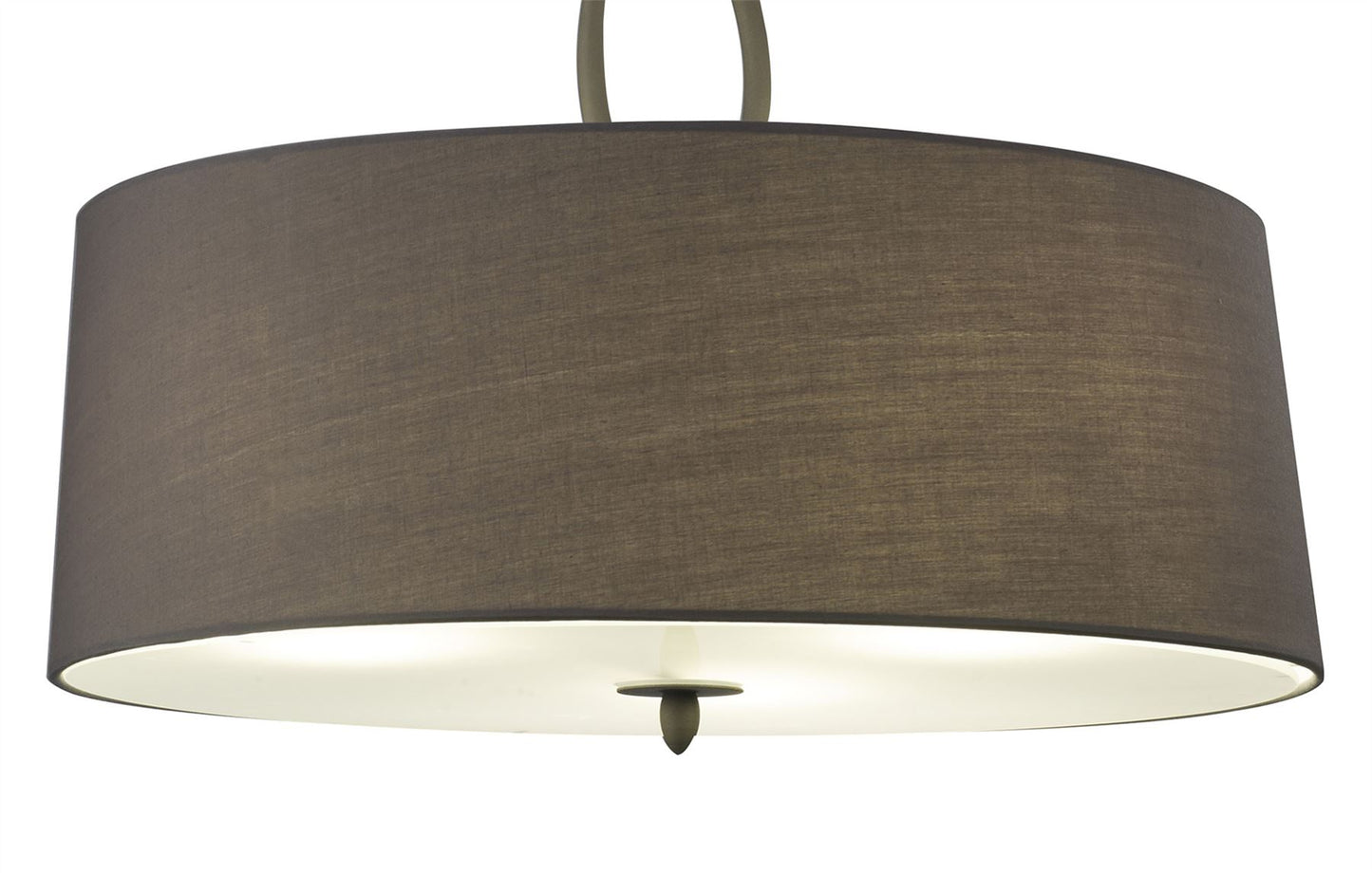 Mantra M3684 Lua Pendant 3 Light E27, Ash Grey with Ash Grey Shade