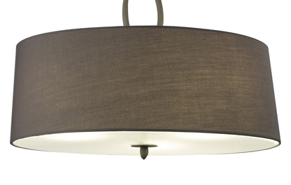 Mantra M3684 Lua Pendant 3 Light E27, Ash Grey with Ash Grey Shade