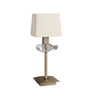 Mantra Akira Table Lamp 1 Light E14, Antique Brass with Cream Shade