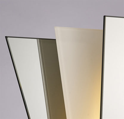Deco Atlantis 250 x 260mm Wall Light, 1 Light E27 Frosted/Mirror