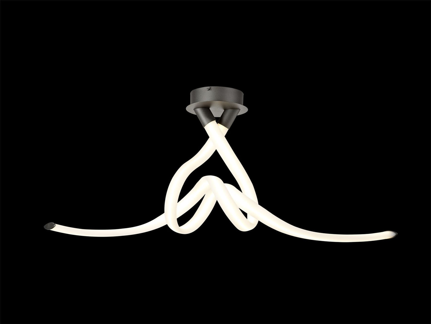 Mantra Armonia Semi Flush Bow, Dimmable, 50W LED, 3000K, 3750lm, Titanium, Frosted Acrylic, 3yrs Warranty Ceiling