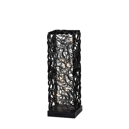 Diyas Home Essen Aluminium (DH) Essen Table Lamp 6 Light G4 Black/Silver, NOT LED/CFL Compatible
