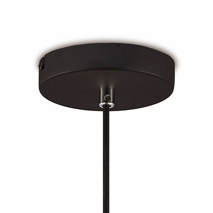 Deco Somerset Pendant 1 Light E27 Black/Polished Chrome