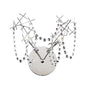 Diyas Lexi Wall Light Switched 2 Light G4 Polished Chrome/Crystal, NOT LED/CFL Compatible