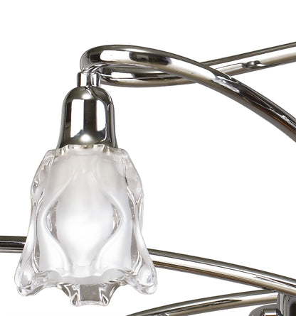 Mantra Amel 75cm Telescopic 8 Light L1/SGU10, Polished Chrome, CFL Lamps INCLUDED