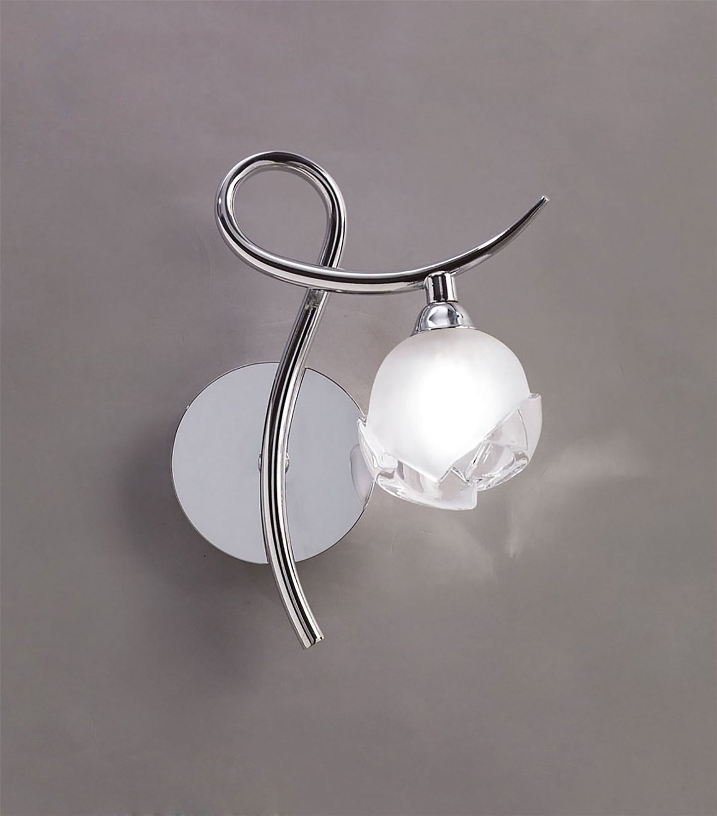 Mantra Fragma Wall Light Right Switched 1 Light G9, Polished Chrome