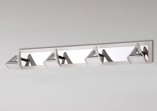 Mantra Fusion Filippo Linear Spot Light 4 Light LED 20W 3000K, 1750lm, Matt White/Polished Chrome, 3yrs Warranty