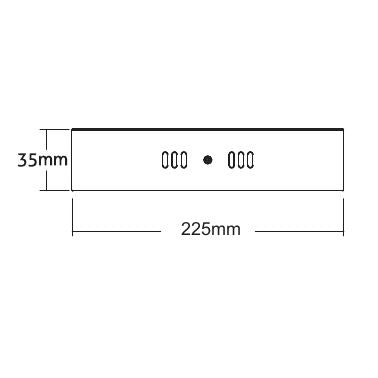Techtouch Intego SM Ecovision Intego Surface Mounted Ecovision, 210mm, Round, 18W LED, Cool White, 4000K, 1500lm, 120°, White Frame, Inc. Driver, 2yrs Warranty
