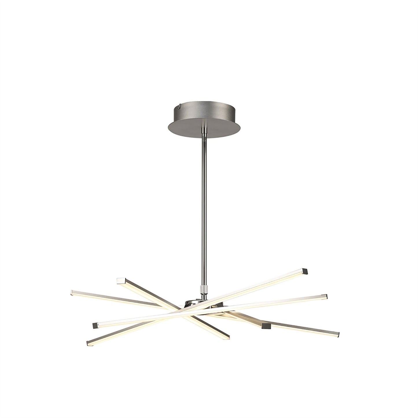 Mantra M5915 Star LED Pendant 69cm Round 42W 3000K, 3700lm, Silver/Frosted Acrylic/Polished Chrome, 3yrs Warranty
