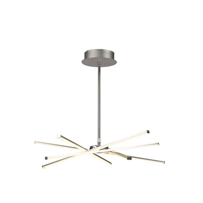 Mantra M5915 Star LED Pendant 69cm Round 42W 3000K, 3700lm, Silver/Frosted Acrylic/Polished Chrome, 3yrs Warranty