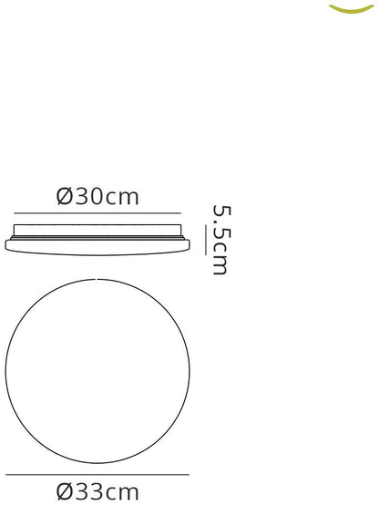 Mantra Zero Smart 33cm Ceiling Light, 40W LED, 2700-5000K Tuneable White, 2400lm, Remote Control, White, 3yrs Warranty