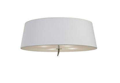 Mantra Ninette 60cm Flush Ceiling 4 Light E27, Antique Brass with Ivory White Shade