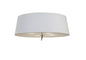 Mantra Ninette 60cm Flush Ceiling 4 Light E27, Antique Brass with Ivory White Shade