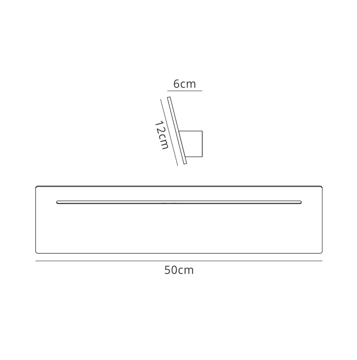 Mantra Fusion M5122 Toja Wall Light Rectangular 12W LED 4000K, 1080lm, White, 3yrs Warranty