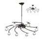 Mantra Fragma 86cm Telescopic 8 Light G9, Black Chrome