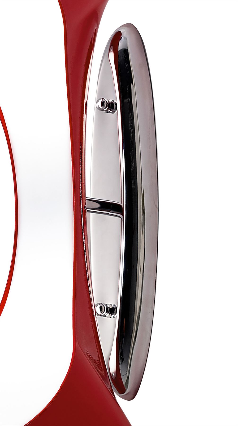Mantra M1564 Ora Wall Light 2 Light E27, Gloss Red/White Acrylic/Polished Chrome
