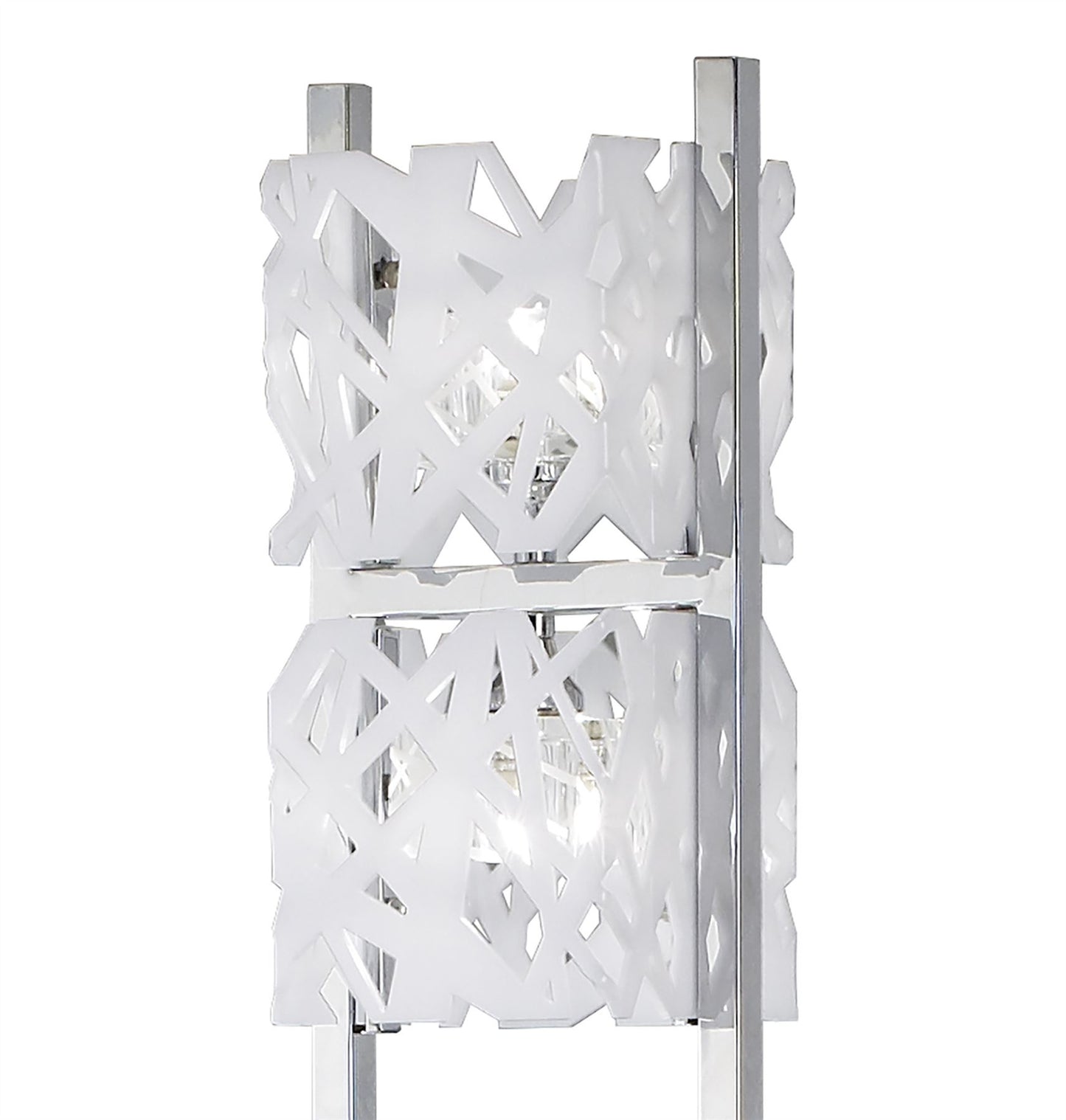 Mantra M1250 Tokio Floor Lamp 4 Light G9, Gloss White/Polished Chrome