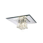 Diyas Starda Flush  Square 5 Light G9 Chrome/Crystal Ceiling Light Fitting