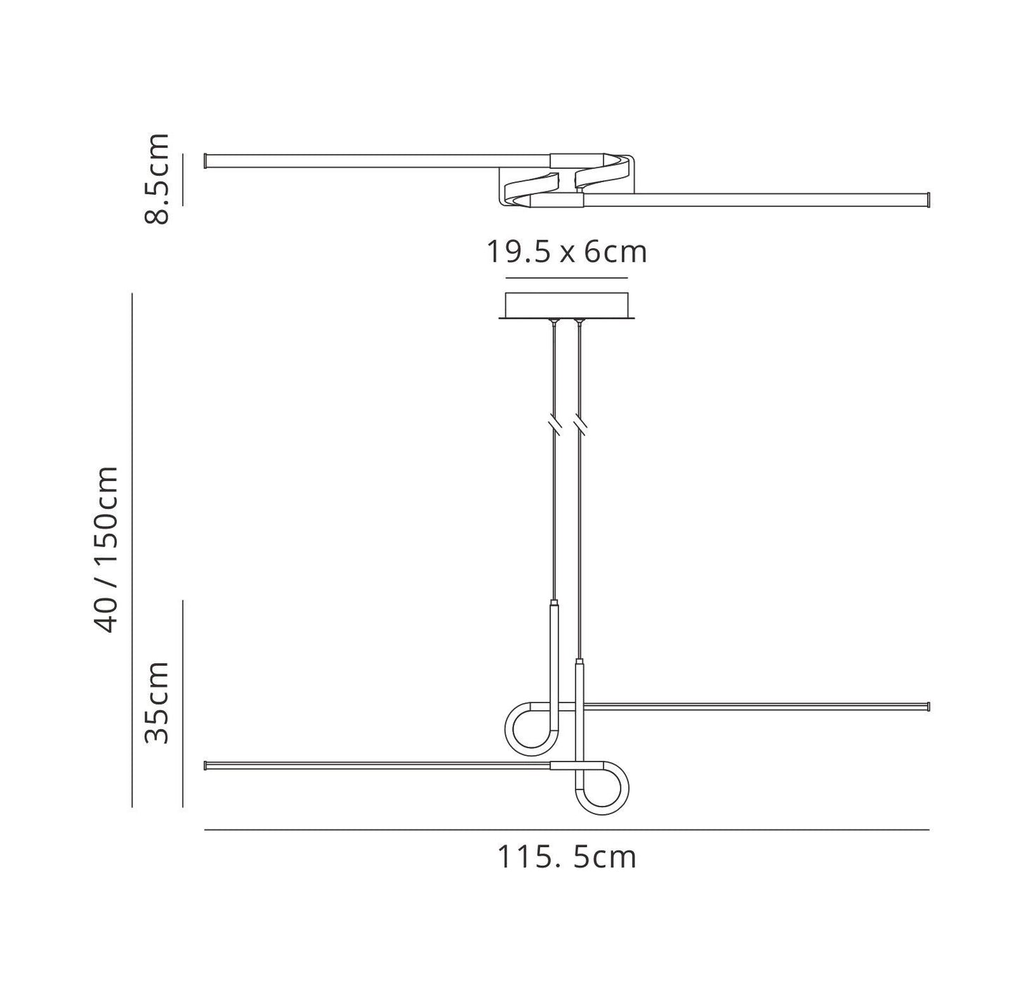Mantra M6122 Cinto Pendant 24W LED, 3000K, 1950lm, Antique Brass, 3yrs Warranty