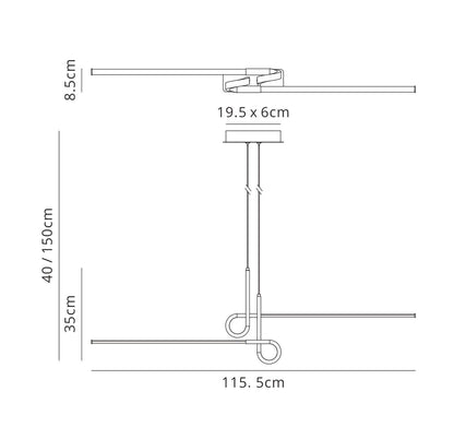 Mantra M6122 Cinto Pendant 24W LED, 3000K, 1950lm, Antique Brass, 3yrs Warranty