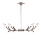 Mantra Holland Telescopic Linear Pendant Line 4 Light G9, Polished Chrome, Wenge