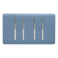 Trendi 4 Gang (2 Way & 3xIntermediate) Glossy 10 Amp Rocker Light Switch Sky