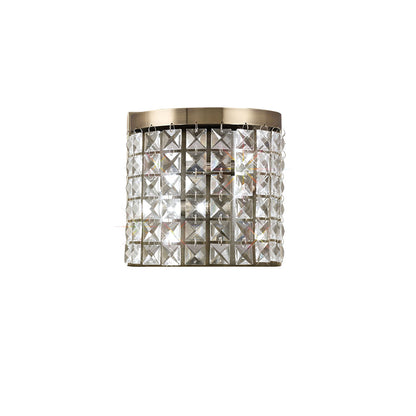 Diyas Cortina Wall Light 2 Light G9 Antique Brass/Crystal