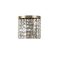 Diyas Cortina Wall Light 2 Light G9 Antique Brass/Crystal
