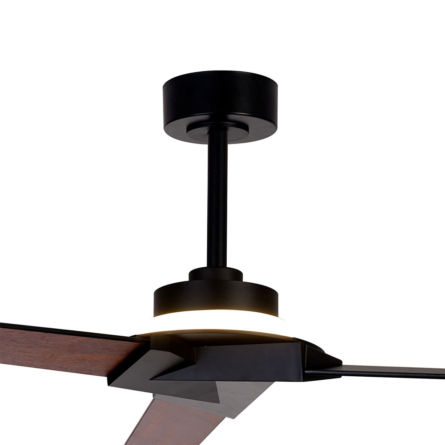Brisa Mini 150cm 20W LED Dimmable Ceiling Light With Fan, 2700-5000K Remote & APP Control, Black/Wood, Reversible Blades, 1400lm, IP44, 5yrs Warranty