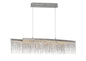 Mantra Fusion Fusion M6251 Cinna Linear Pendant 42W LED, 3000K, 4200lm, Polished Chrome/ Crystal Chain, 3yrs Warranty