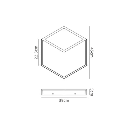 Mantra Fusion Kubick Ceiling/Wall Light Dimmable, 32W LED, 3000K, 1870lm, Black, 3yrs Warranty