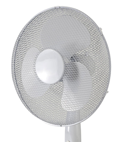 Airo 45W 16 Inch 3 Speed Oscillating Pedestal Fan in White