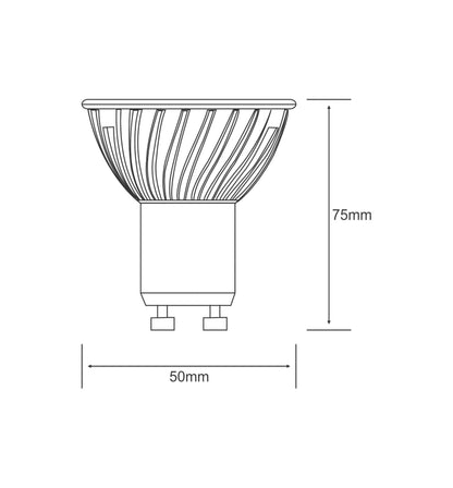 Luxram Higher Power LED High Power LED GU10 7W Warm White 2700K 342lm 38° LED