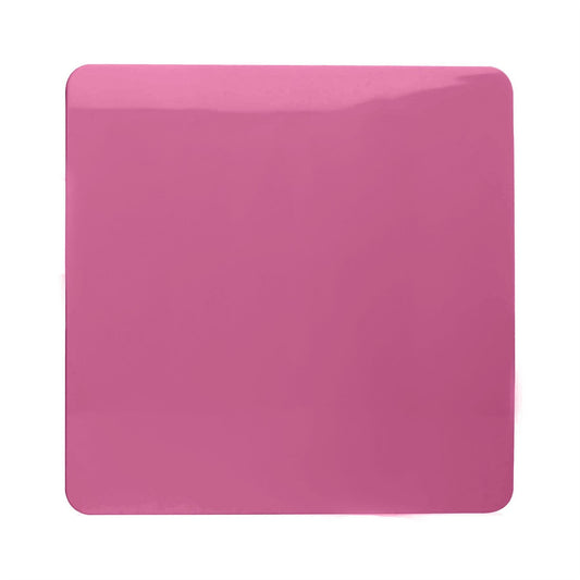 Trendi Artistic Modern Glossy Tactile Single Blanking Plate Pink