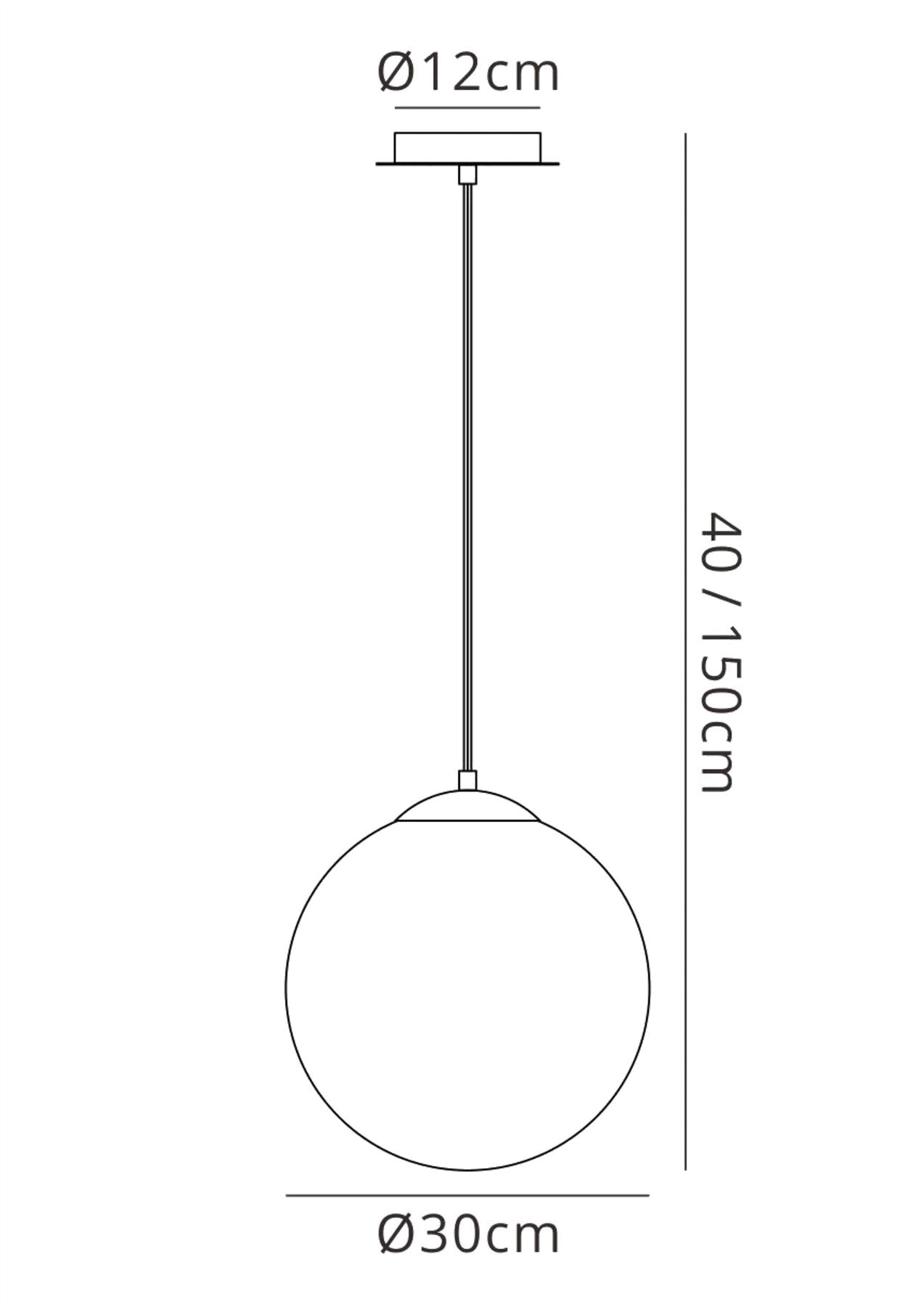 Mantra Fusion Fusion M5712 Bola Pendant 30cm Round 1 x E27, Chrome