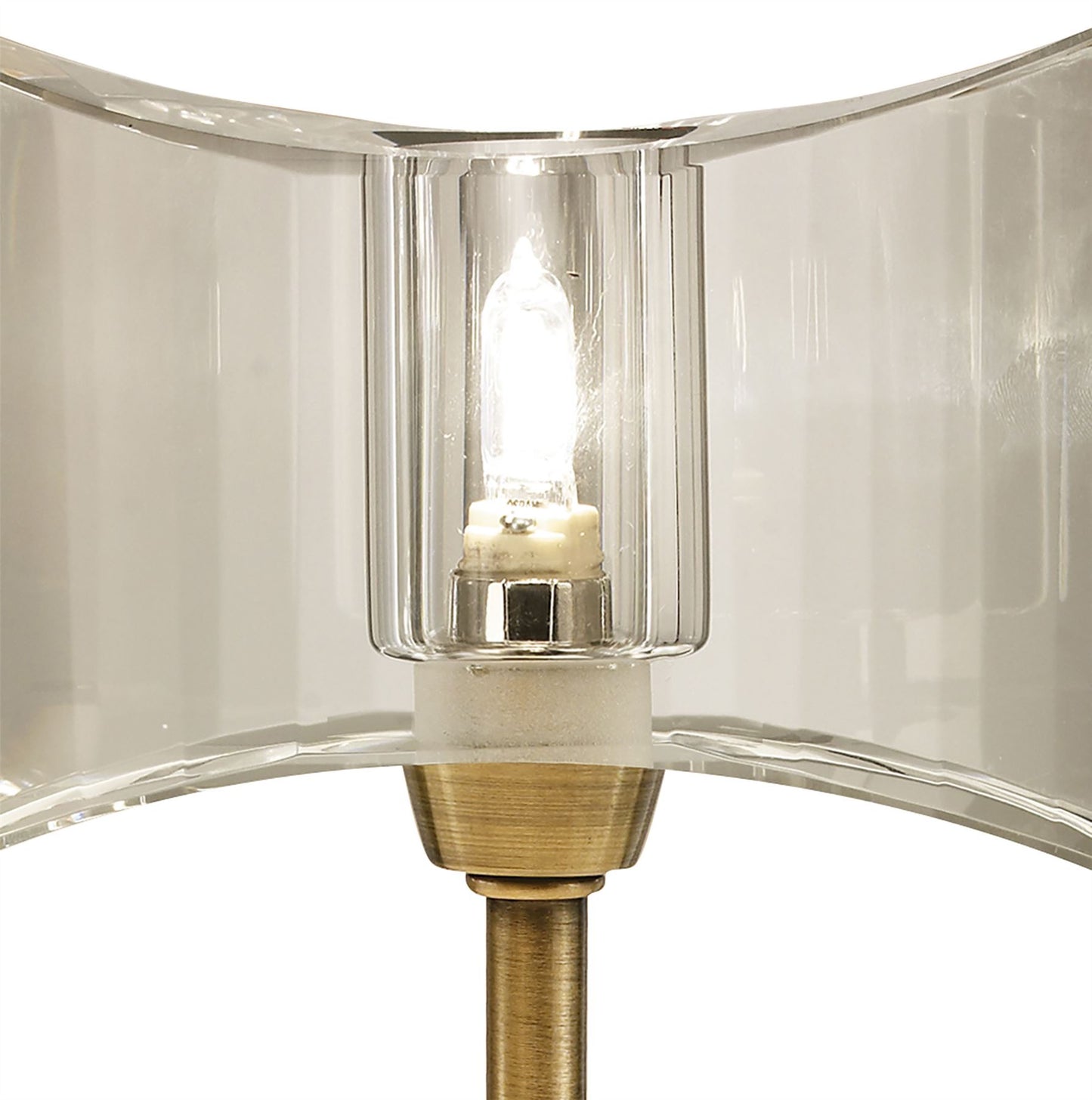 Mantra Kromo Table Lamp 1 Light G9 Sraight Frame, Antique Brass