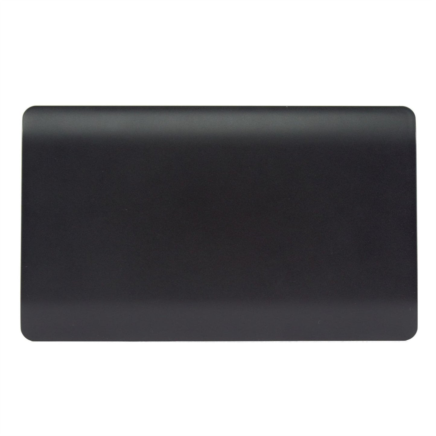 Trendi 2 Gang Artistic Modern Glossy Tactile Double Blanking Plate Matt Black
