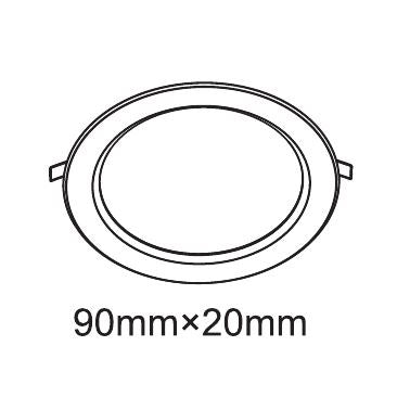 Techtouch Intego R Ecovision Intego Recessed Ecovision, 90mm, Round, 3W LED, Cool White, 4000K, 240lm, 120°, White Frame, Inc. Driver, Cut Out: 70mm, 2yrs Warranty
