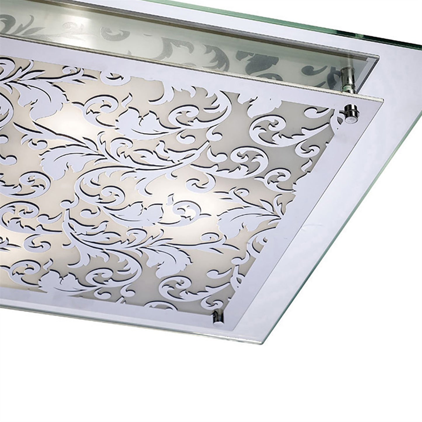 Diyas Roveta Flush /Wall Light 3 Light E27 Polished Chrome Ceiling Light Fitting