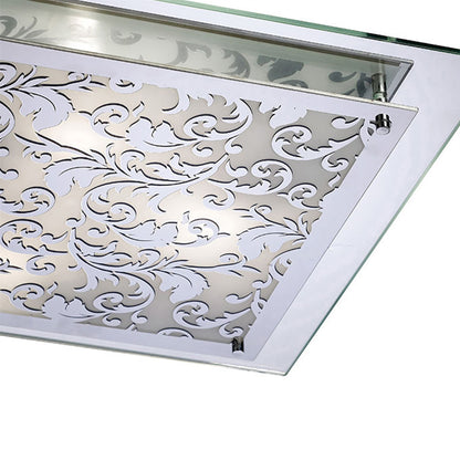 Diyas Roveta Flush /Wall Light 3 Light E27 Polished Chrome Ceiling Light Fitting