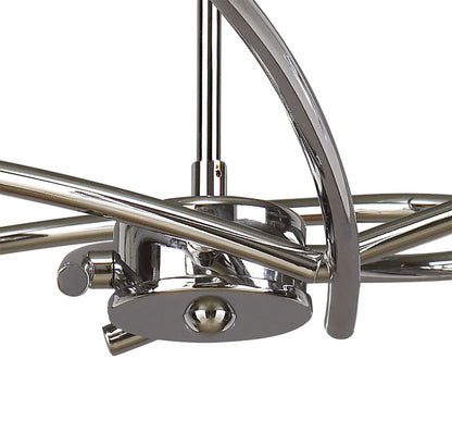 Mantra Amel 75cm Telescopic 8 Light L1/SGU10, Polished Chrome, CFL Lamps INCLUDED