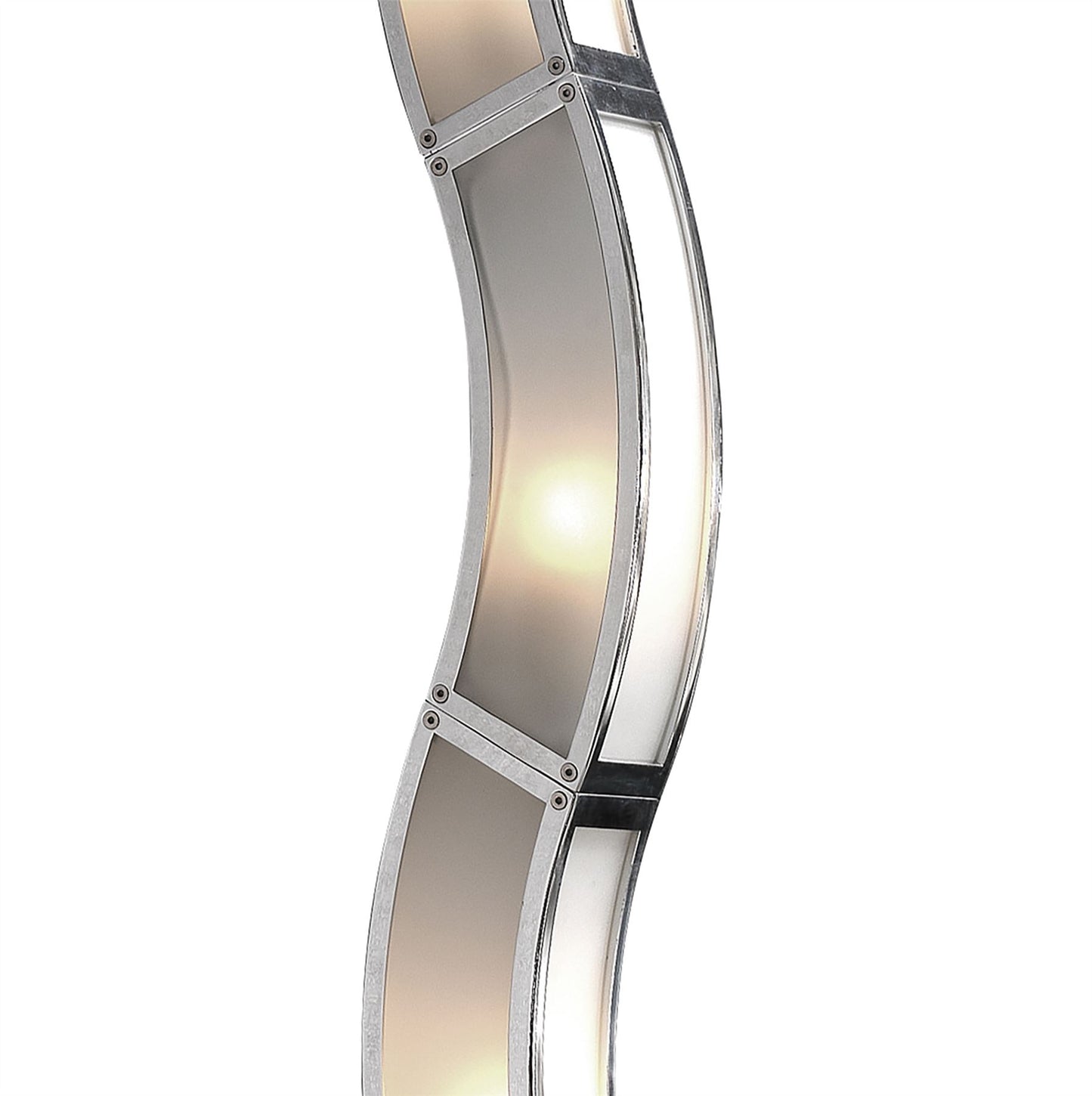 Mantra Duna GU10 Floor Lamp 6 Light L1/SGU10, Polished Chrome/White Acrylic, CFL Lamps INCLUDED