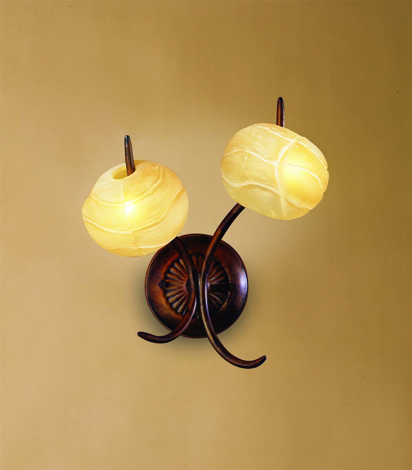 Mantra (0038 005) Wave Wall Light 2 Light G9, Rustic Gold