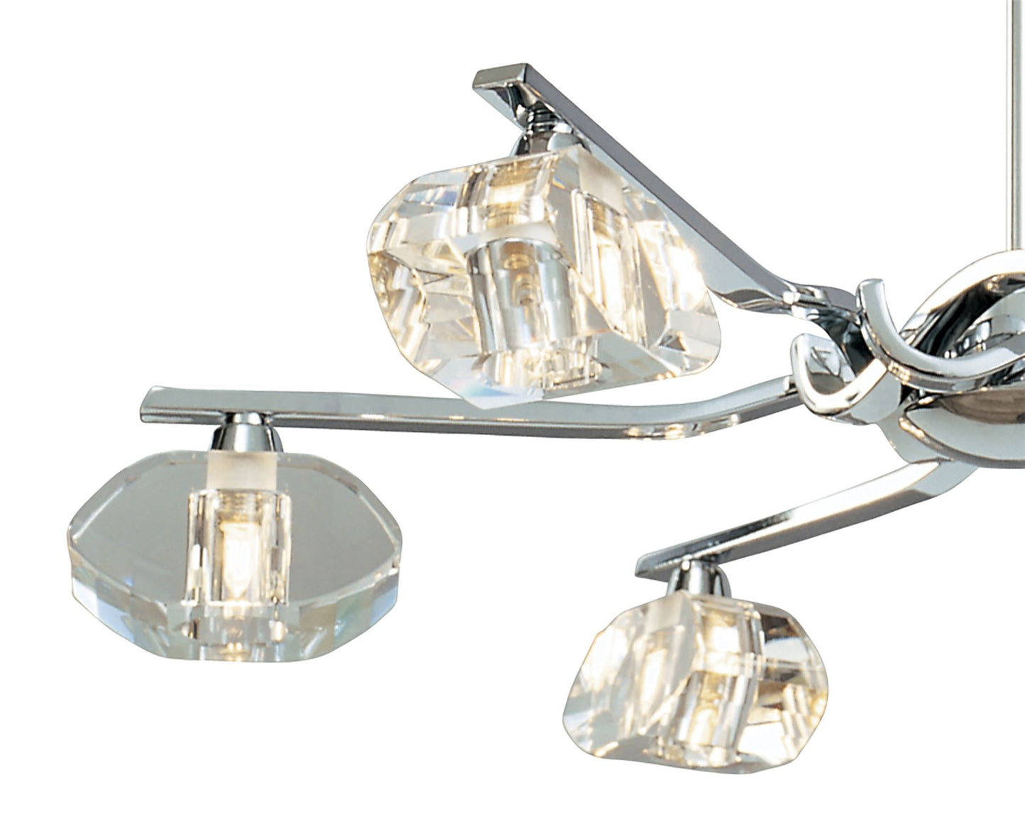 Mantra M0412 Alfa Telescopic Semi Flush Convertible 6 Light G9, Polished Chrome
