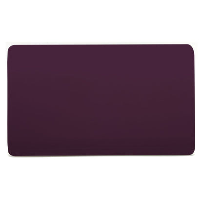 Trendi 2 Gang Artistic Modern Glossy Tactile Double Blanking Plate Plum