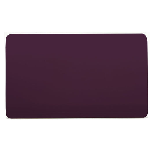 Trendi 2 Gang Artistic Modern Glossy Tactile Double Blanking Plate Plum