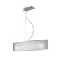 Diyas Aries Linear  5 Light G9 Polished Chrome, Glass Ceiling Pendant Light Fitting